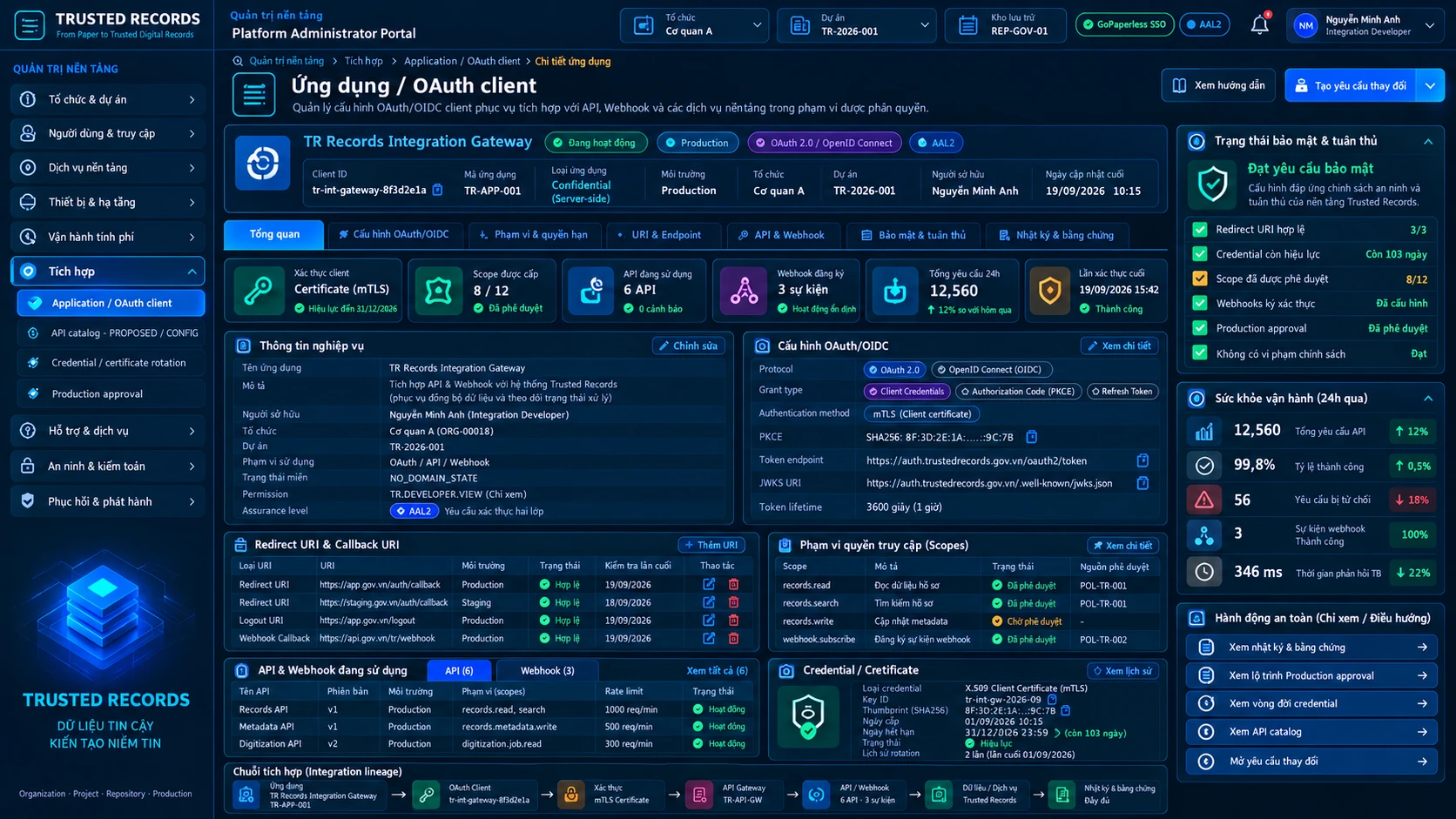 Application / OAuth client